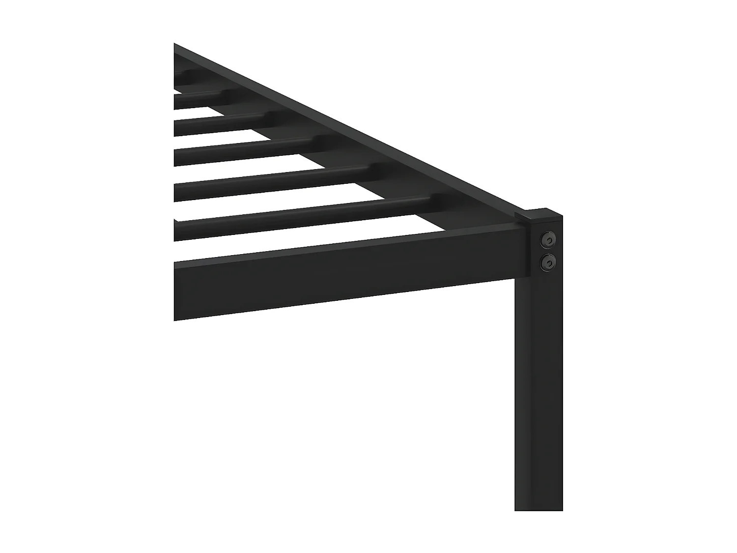 Estructura de cama con cabecero metal roble ahumado 100x200 cm