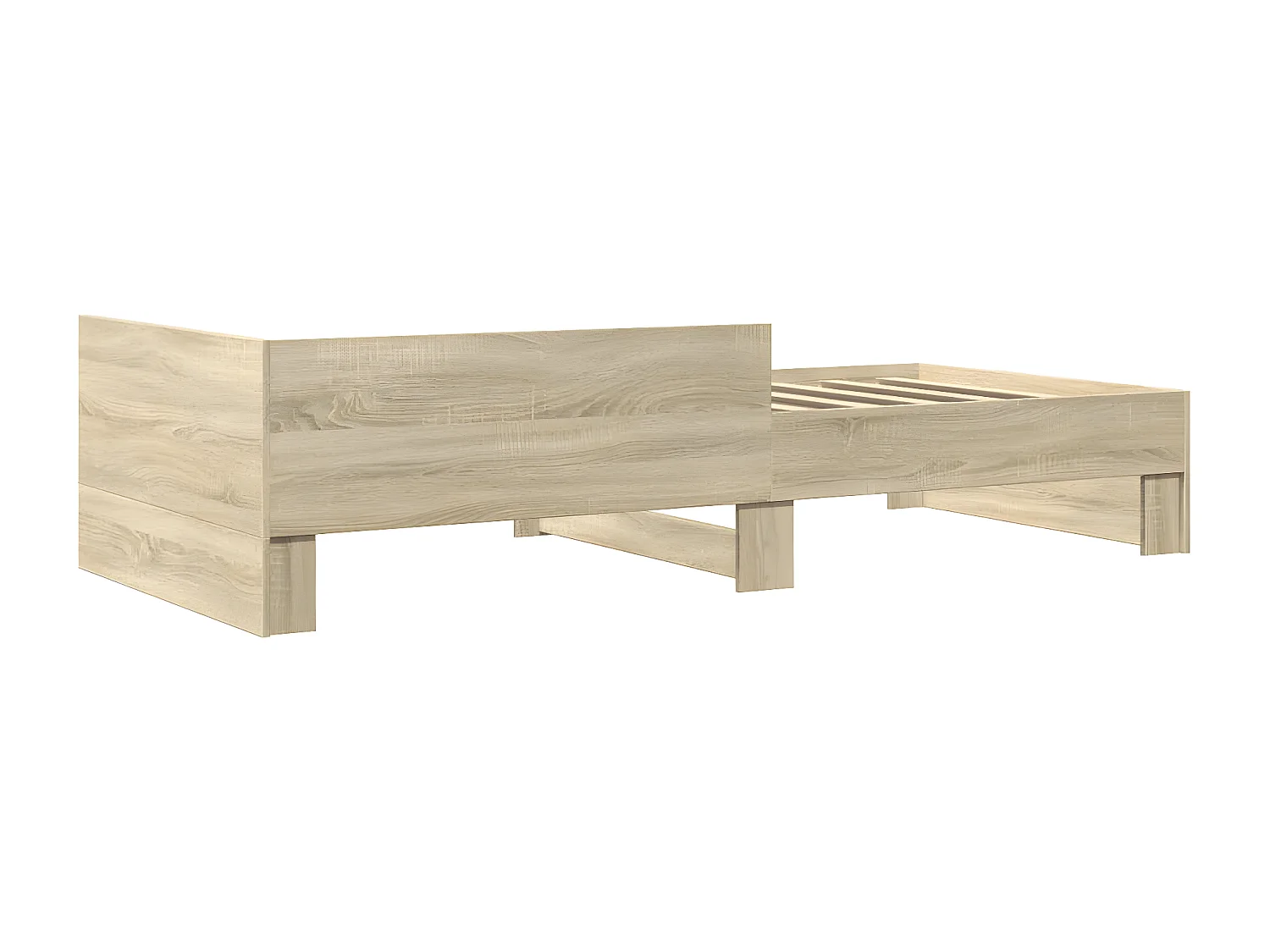 Cadre de lit chêne sonoma 90x200 cm bois d'ingénierie