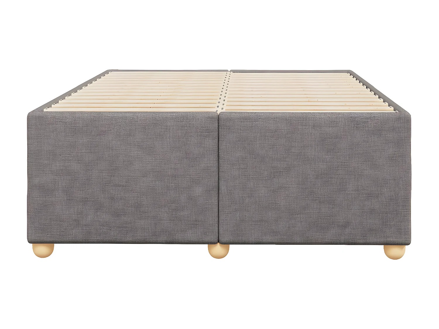 Cadre de lit taupe 120x190 cm tissu