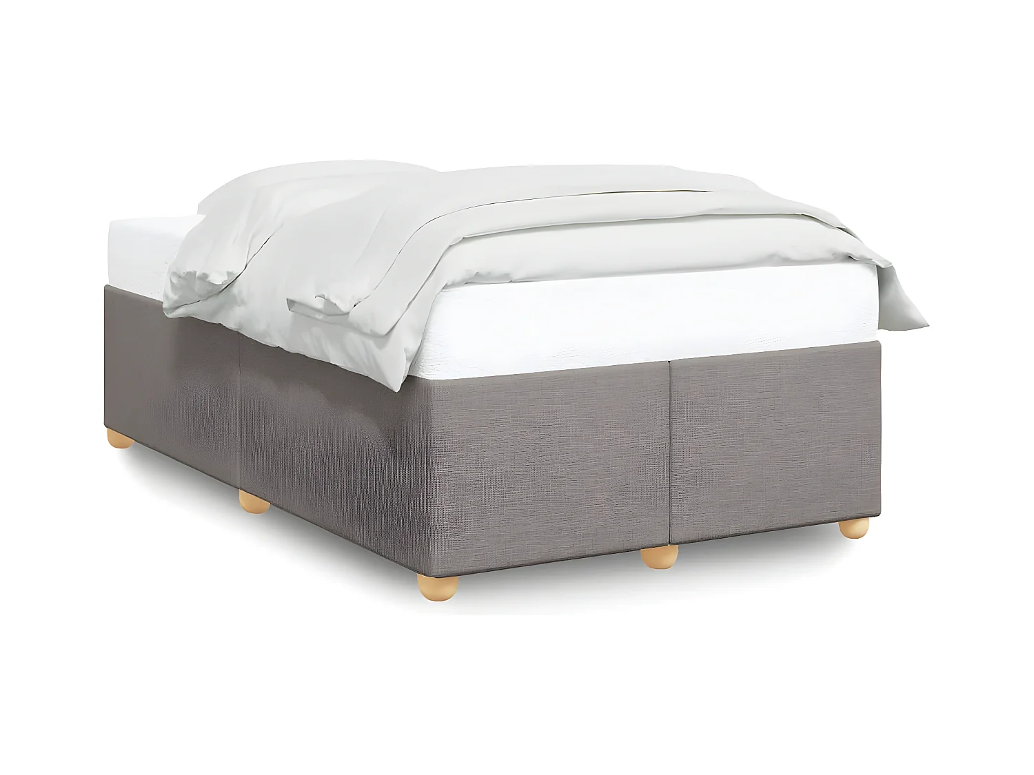 Cadre de lit taupe 120x190 cm tissu