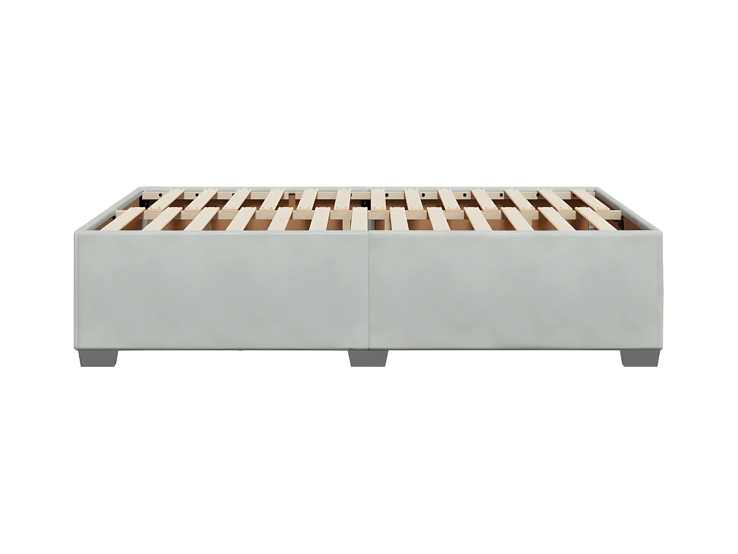 Cadre de lit Gris clair 120x200 cm Velours