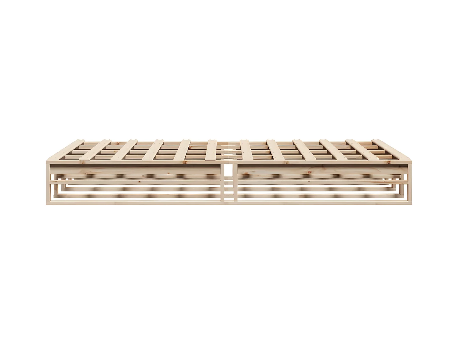 Cadre de lit sans matelas 135x190 cm bois de pin massif