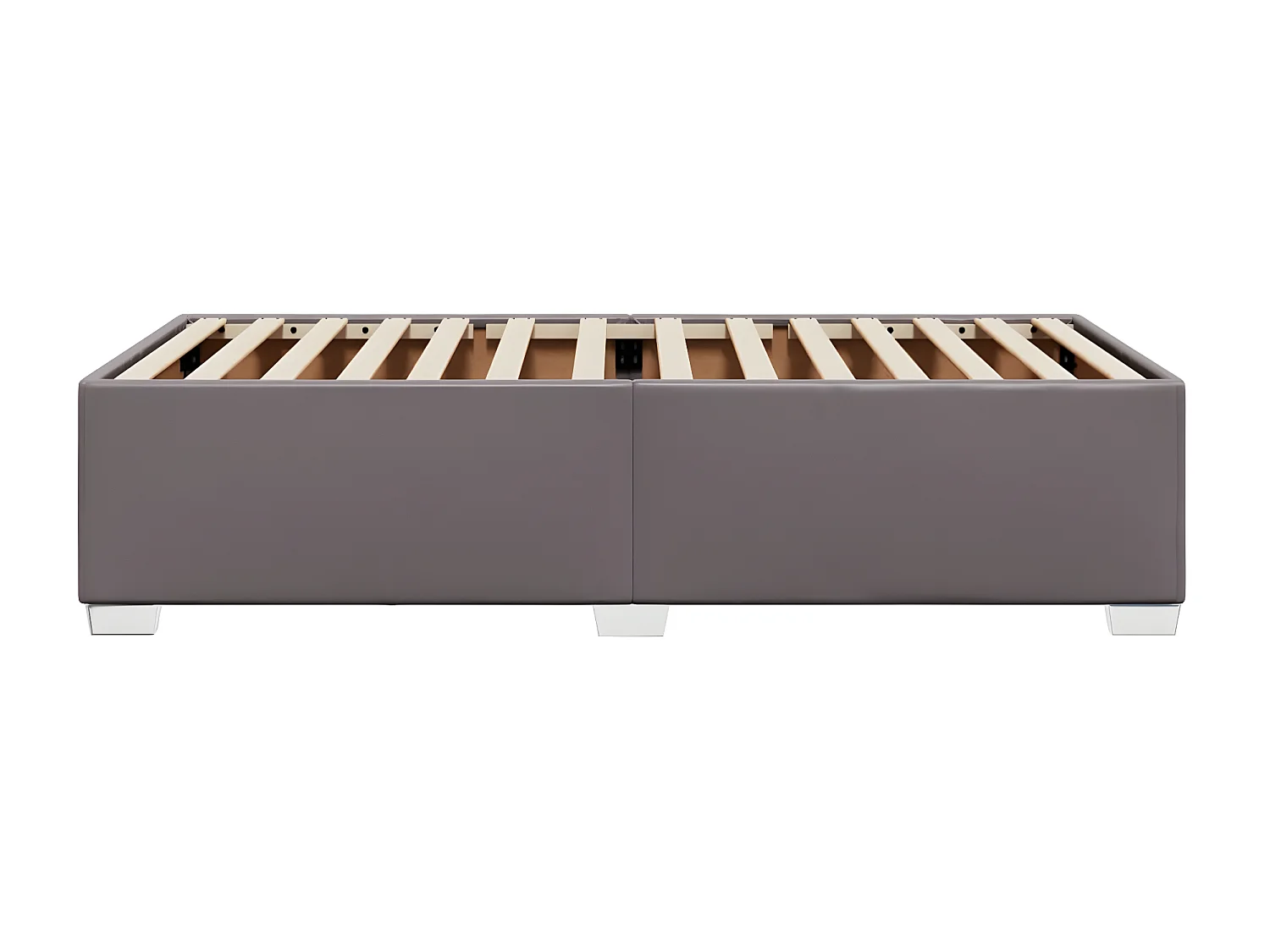 Cadre de lit Gris 90x190 cm Similicuir