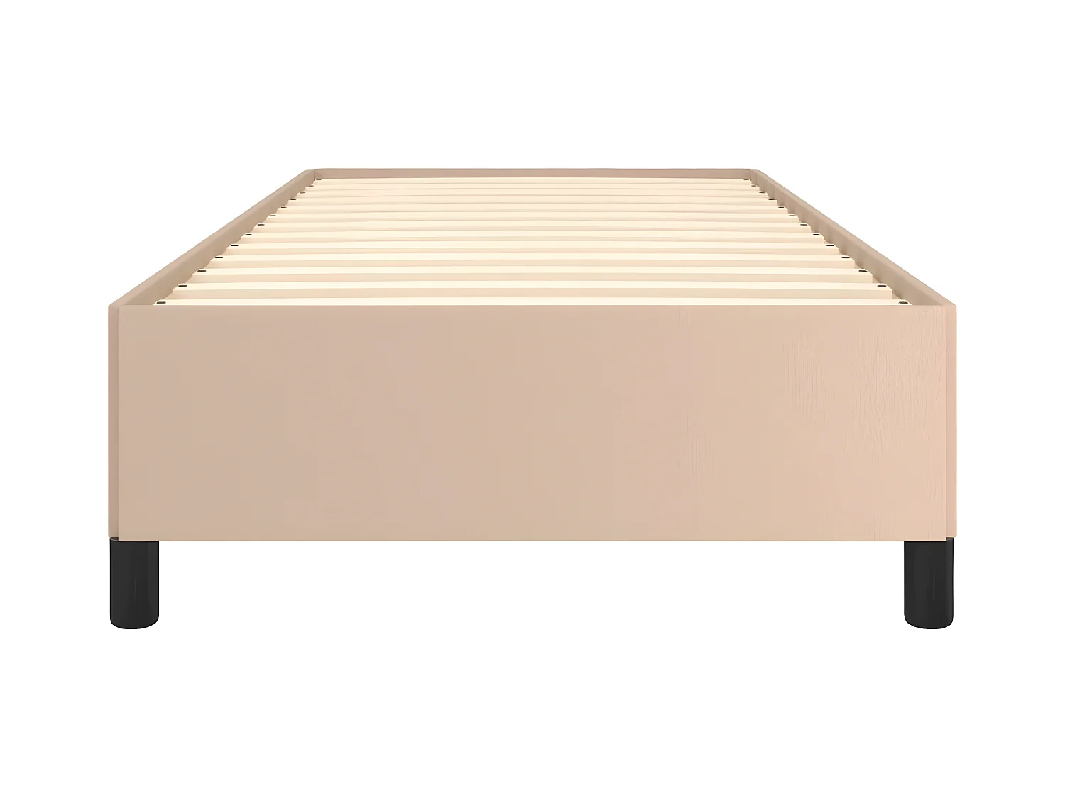 Estrutura de cama 90x200 cm couro artificial cappuccino