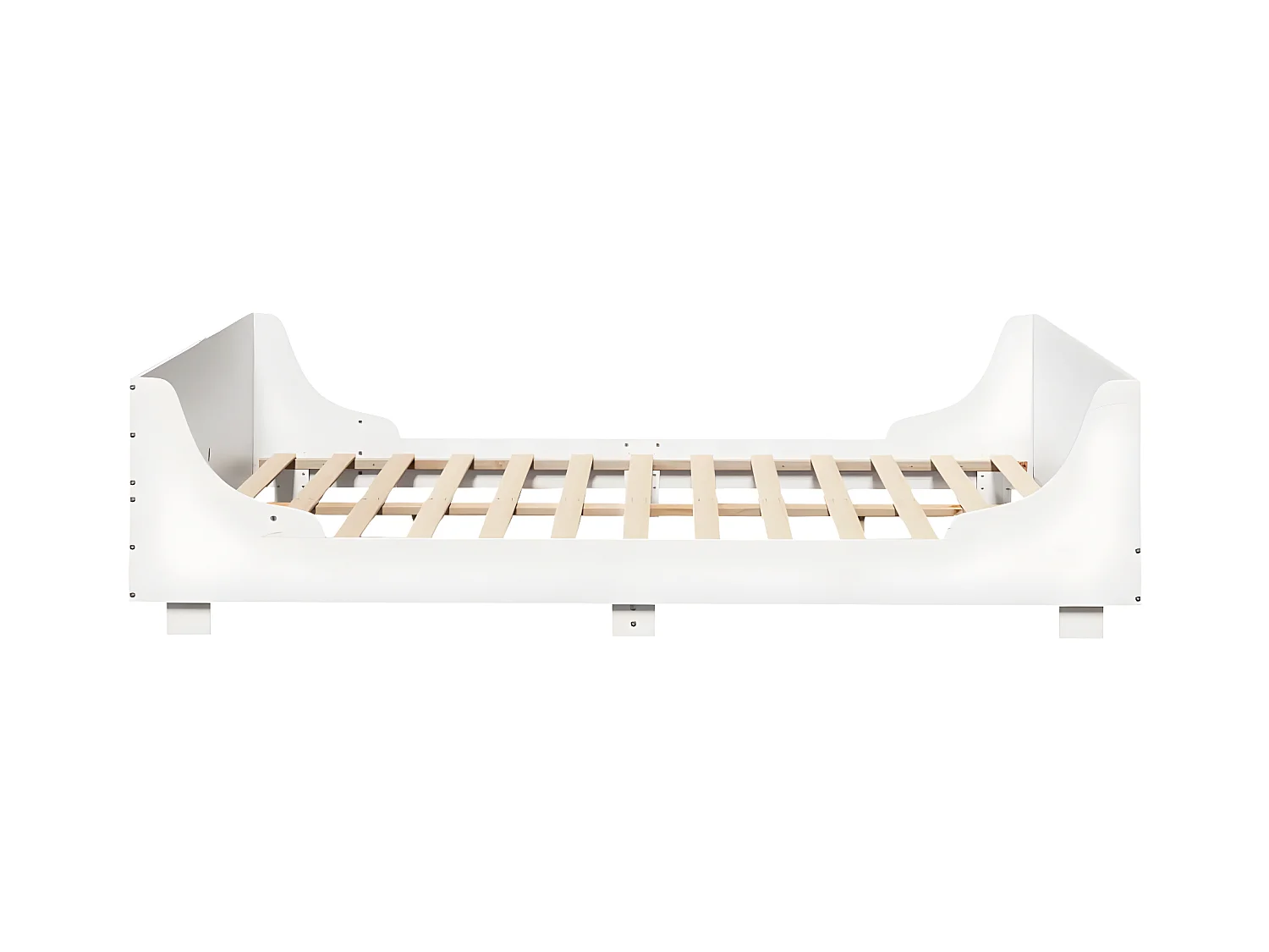 Cadre de lit sans matelas blanc 120x200 cm bois de pin massif