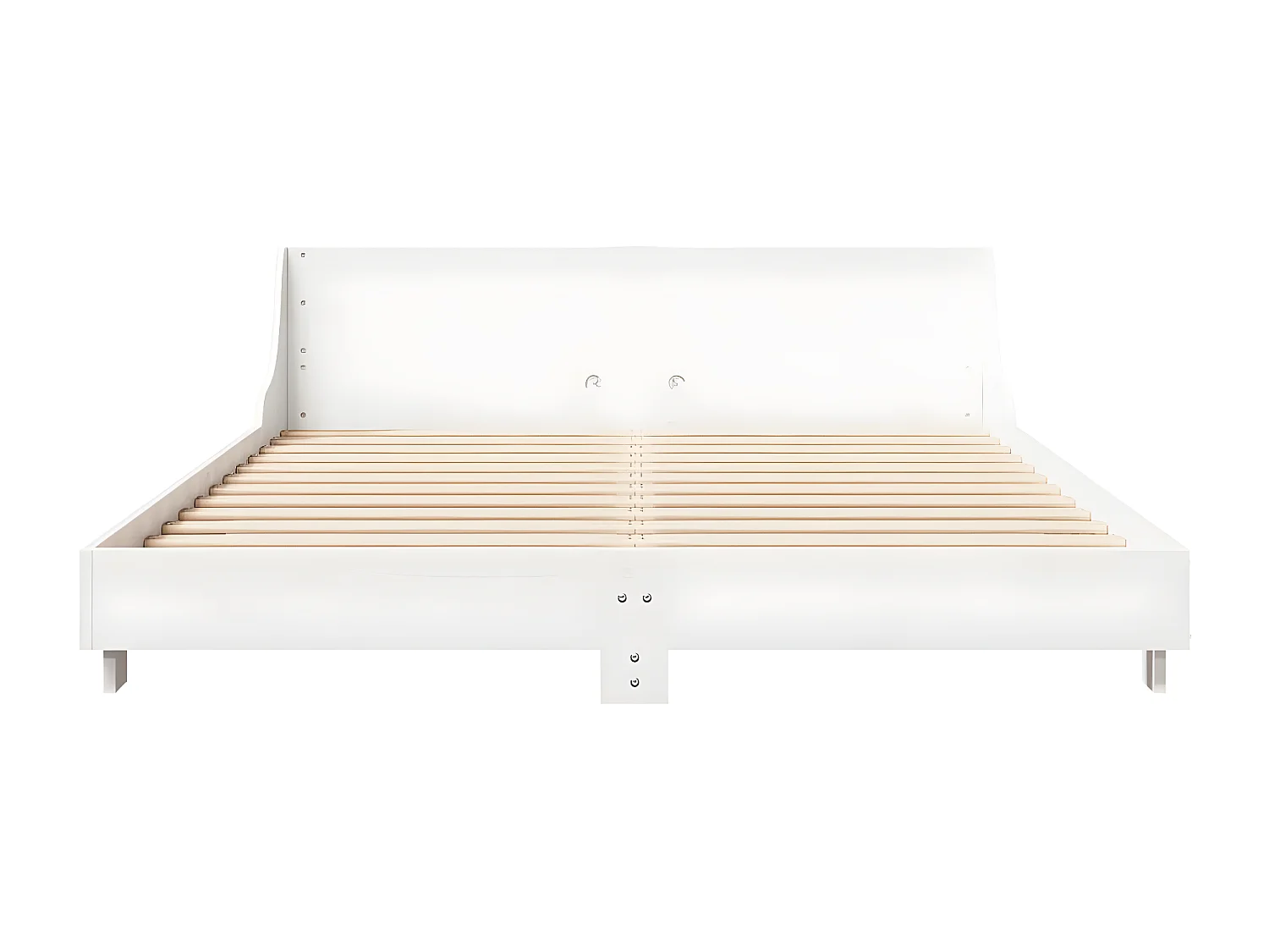 Cama sem colchão 135x190 cm madeira de pinho maciça branco