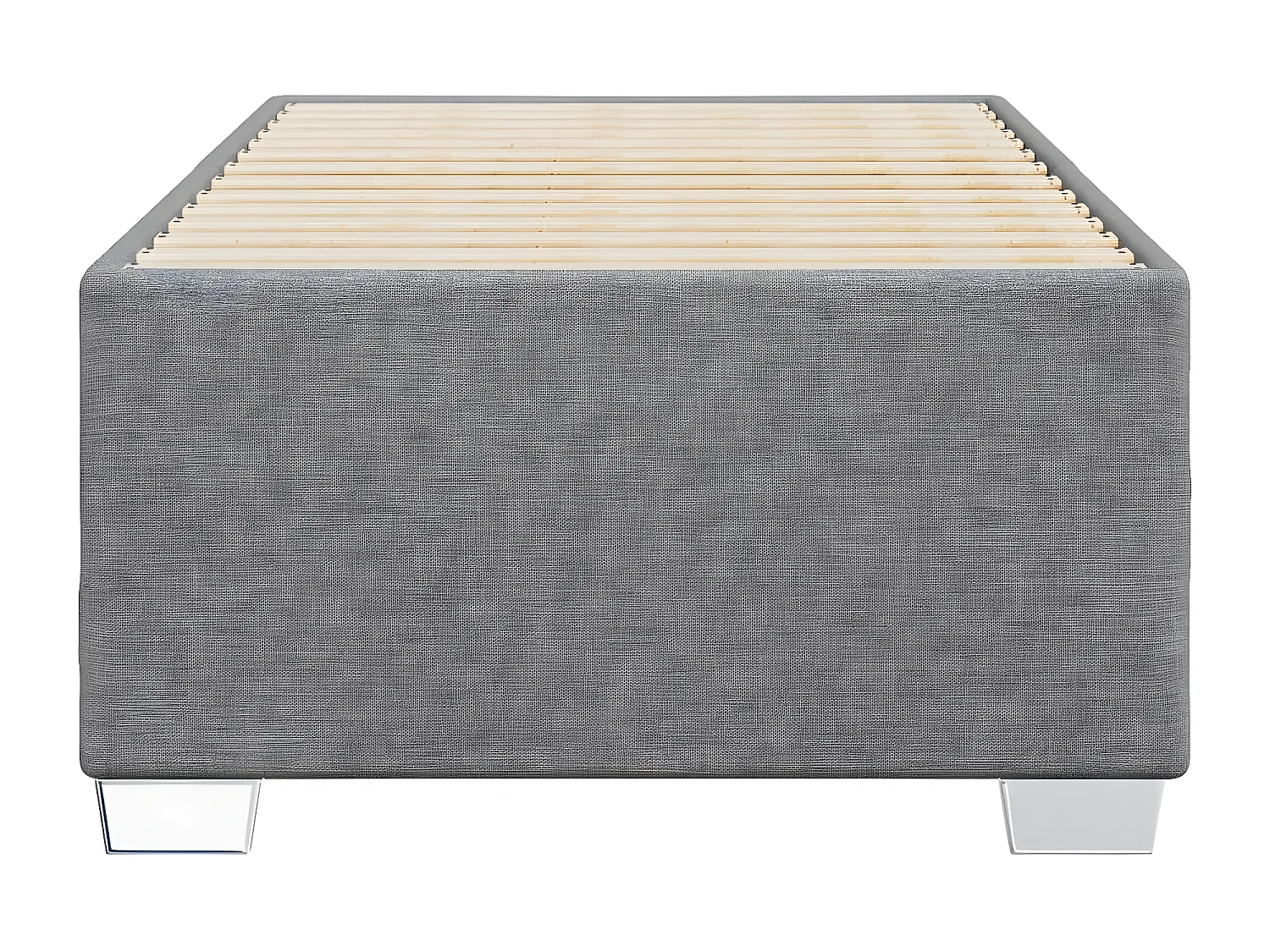 Estrutura de cama 100x200 cm tecido cinza-claro