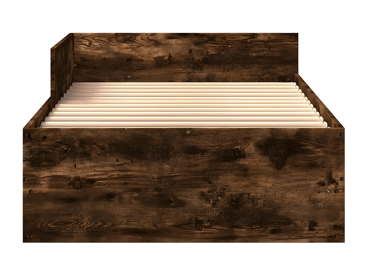 Cadre de lit chêne fumé 75x190 cm bois d'ingénierie