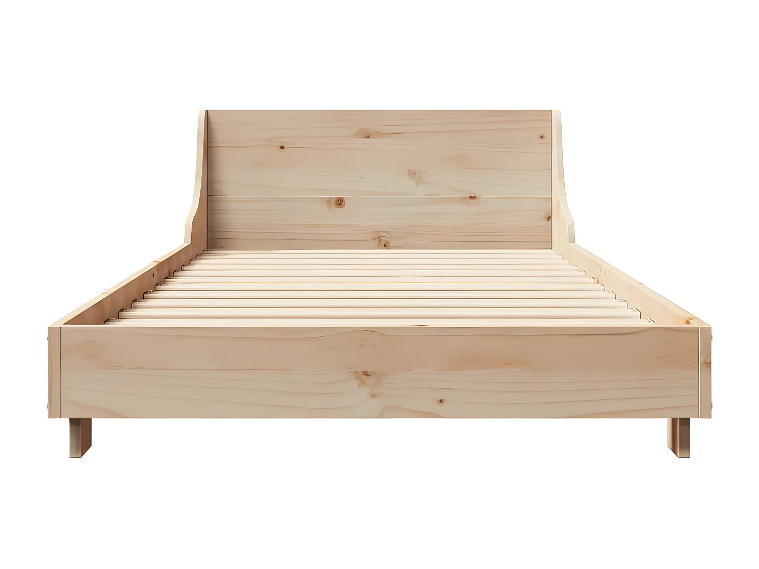 Estructura de cama sin colchón madera maciza de pino 90x190 cm