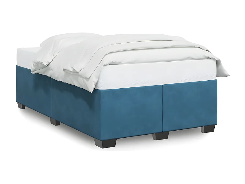 Estructura de cama de terciopelo azul 120x200 cm