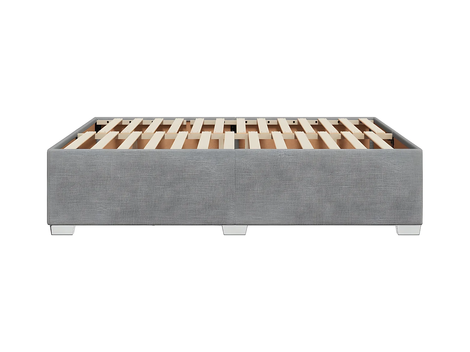 Cadre de lit Gris clair 140x200 cm Tissu