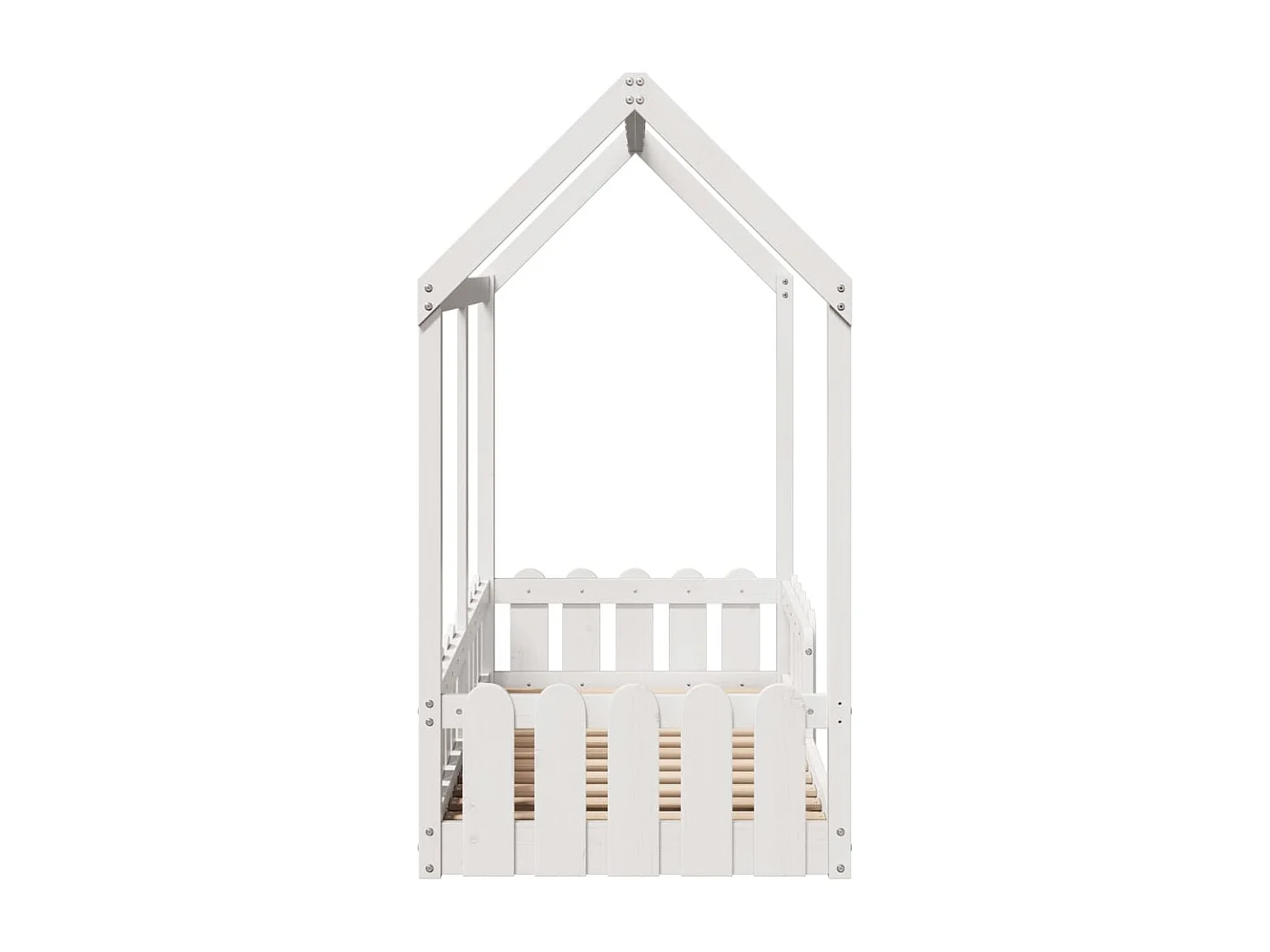 Cadre de lit d'enfants forme de maison 70x140cm bois pin massif