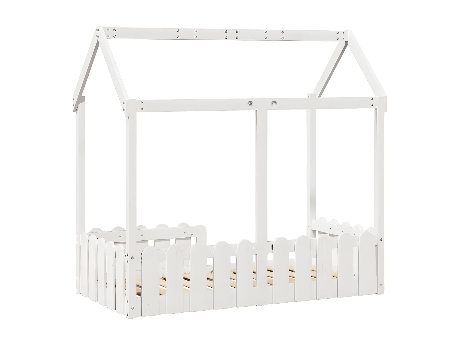 Cadre de lit d'enfants forme de maison 70x140cm bois pin massif