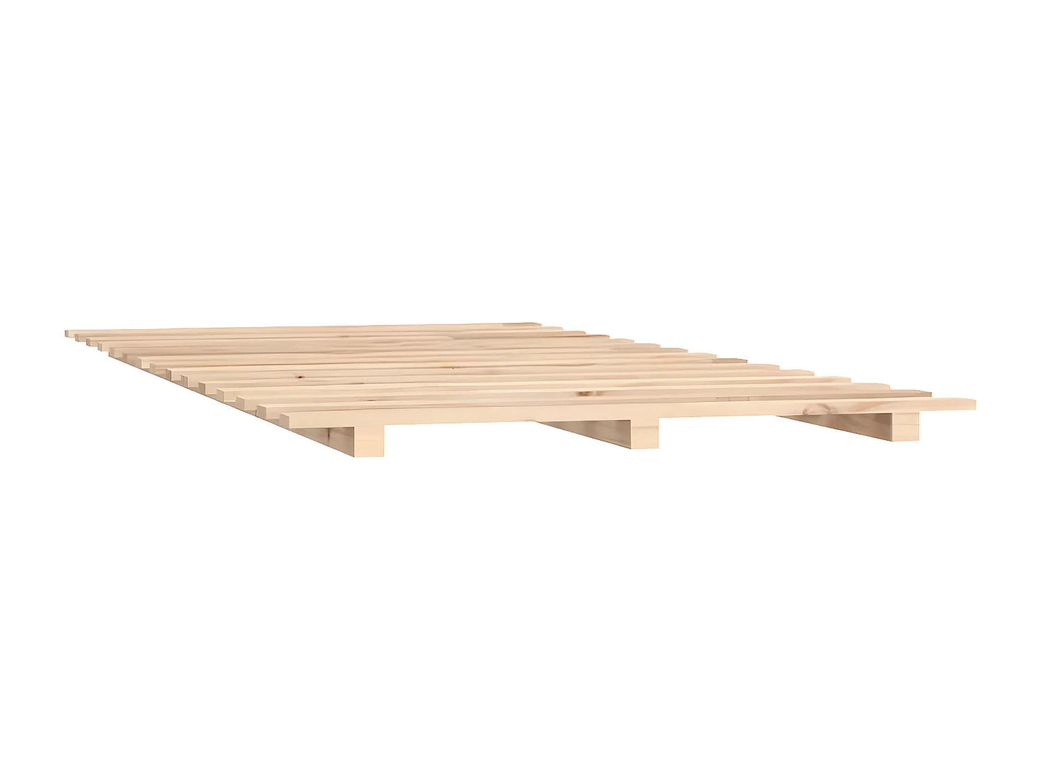 Estructura de cama madera maciza de pino 75x190 cm