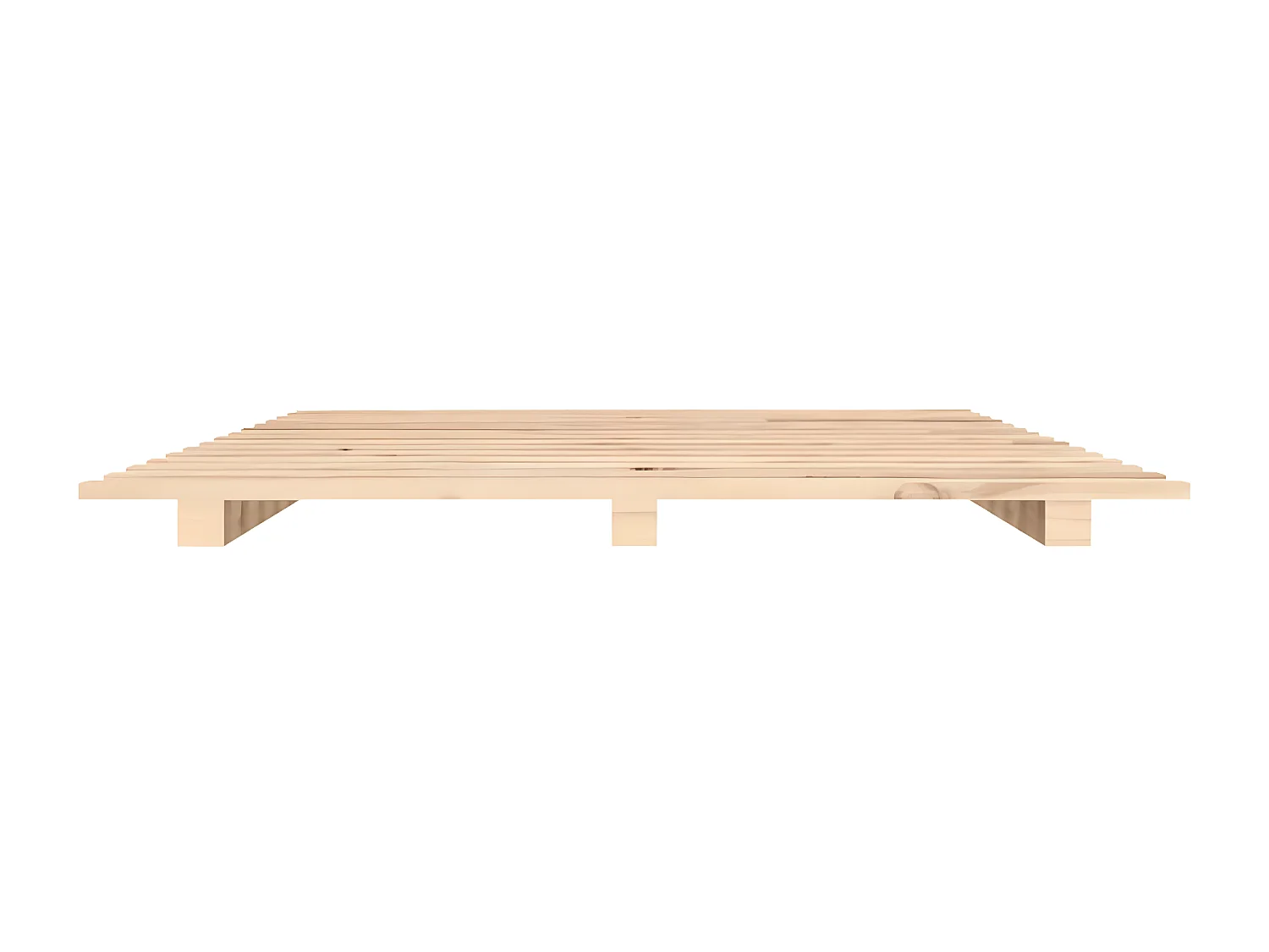 Estructura de cama madera maciza de pino 75x190 cm