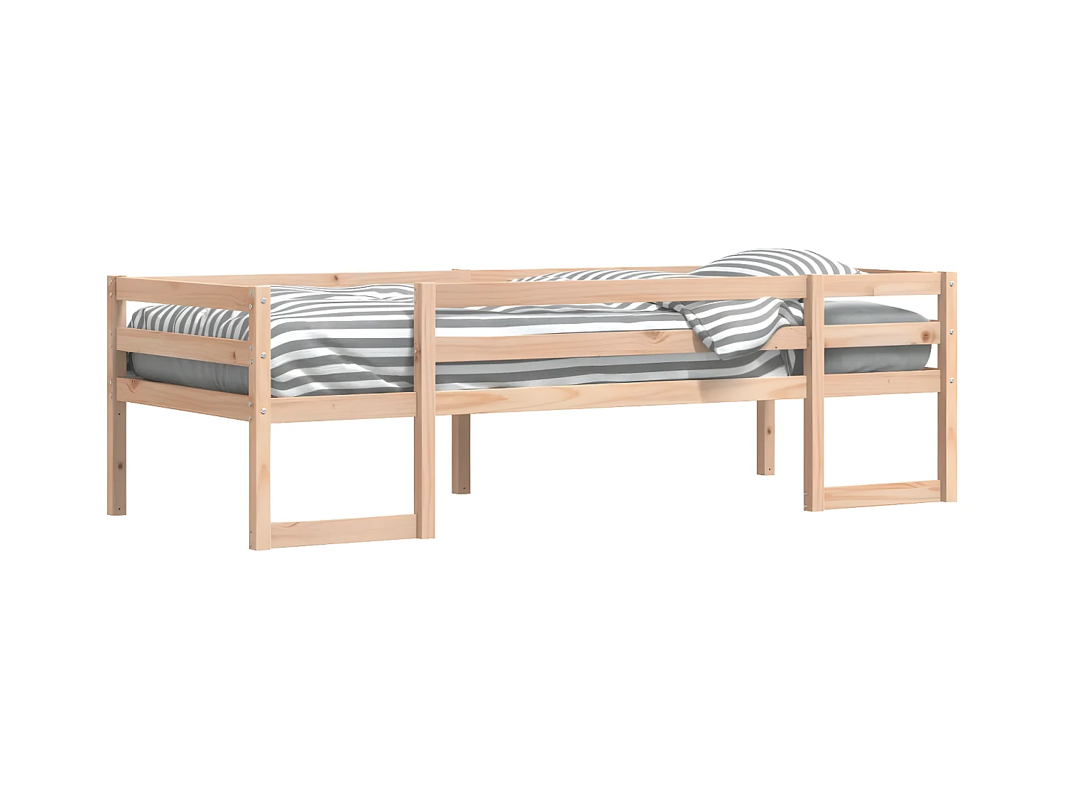 Estrutura de cama infantil 90x200 cm madeira de pinho maciça