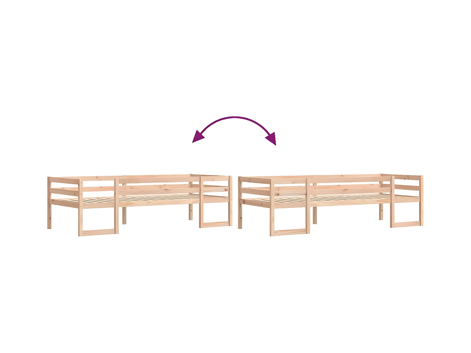 Estrutura de cama infantil 90x200 cm madeira de pinho maciça