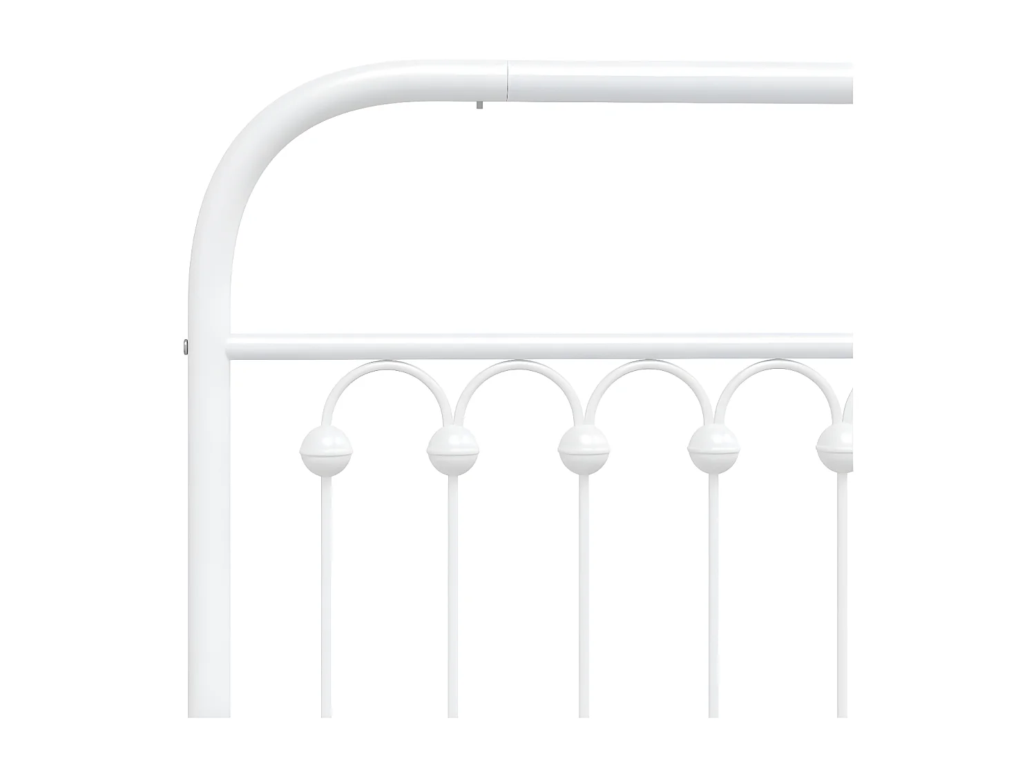 Estrutura de cama com cabeceira e pés 140x190 cm metal branco