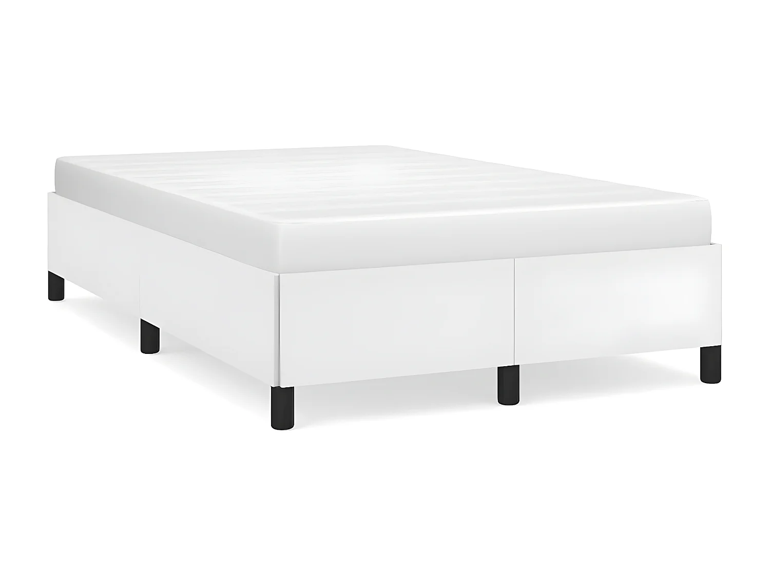 Estrutura de cama 120x200 cm couro artificial branco
