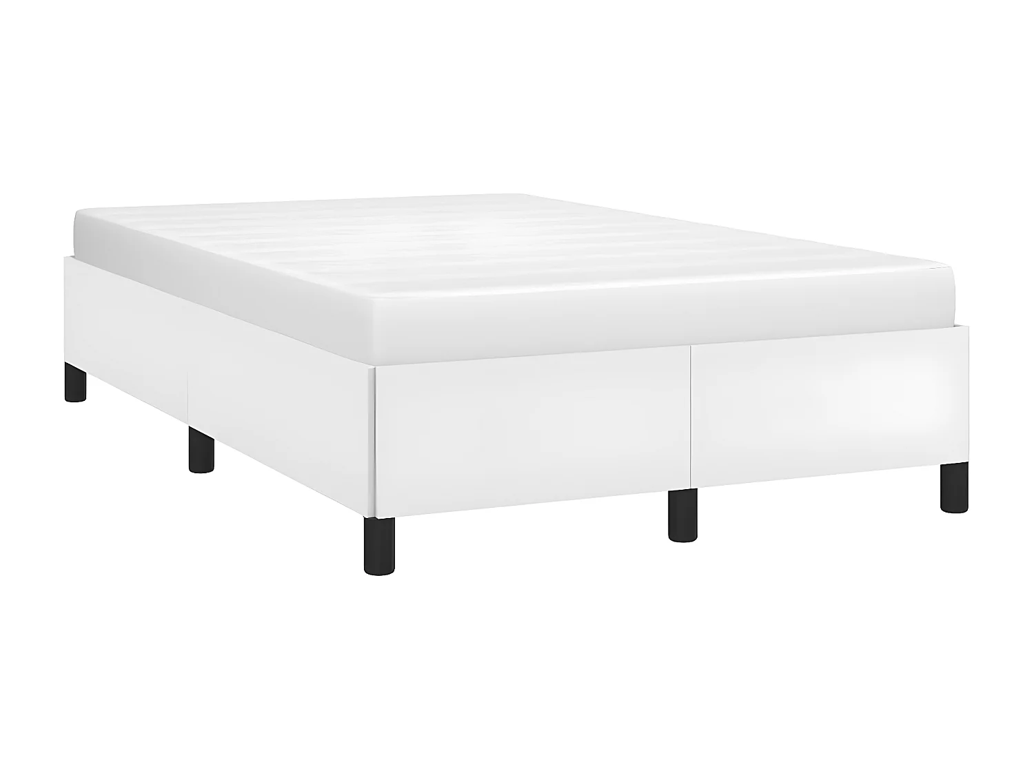 Estrutura de cama 120x200 cm couro artificial branco