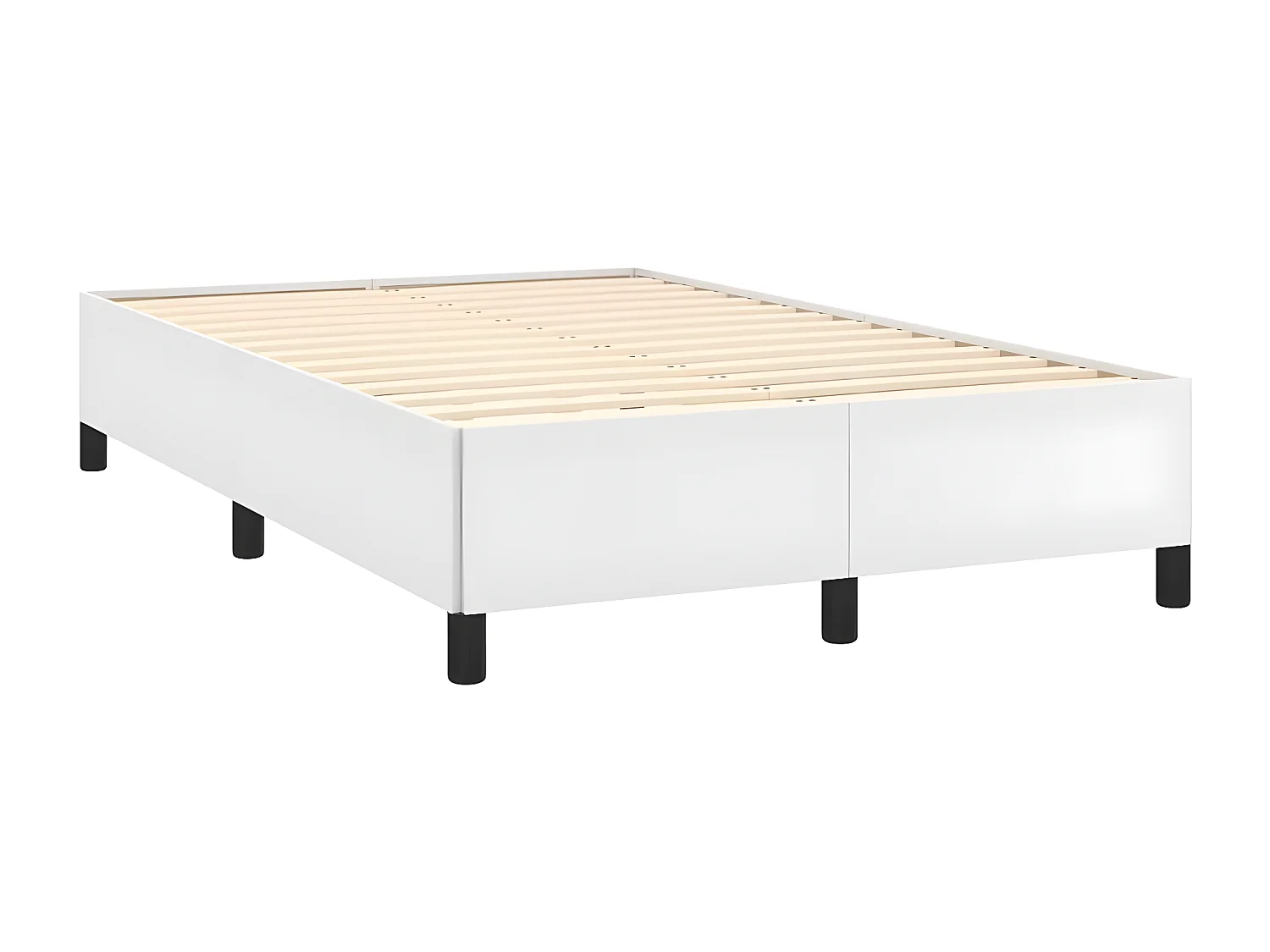 Cadre de lit Blanc 120x200 cm Similicuir