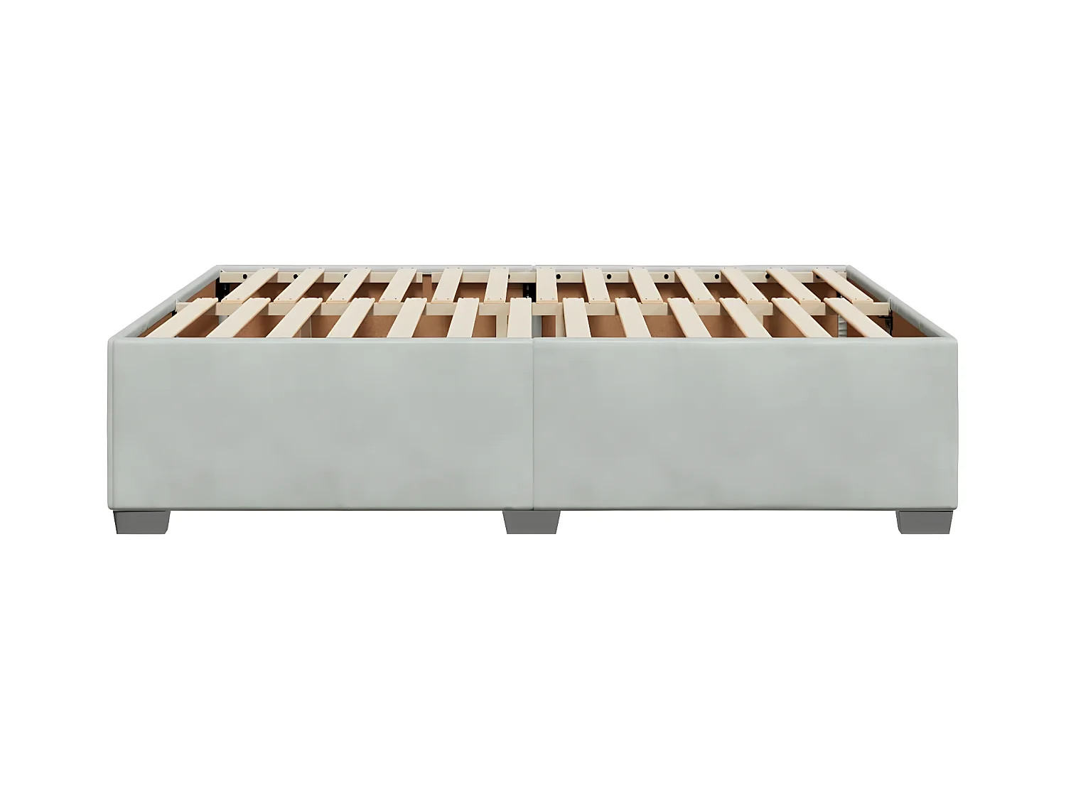 Cadre de lit Gris clair 160x200 cm Velours