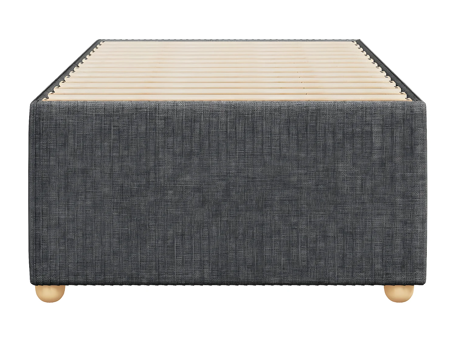 Cadre de lit Gris foncé 90x190 cm Tissu