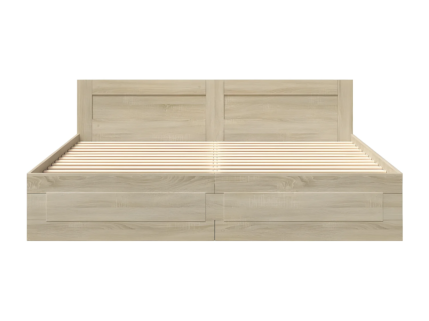 Estrutura cama c/ cabeceira derivados madeira carvalho sonoma