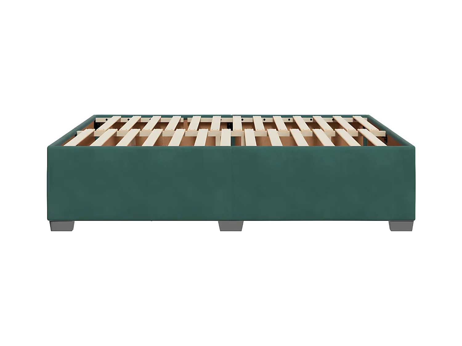 Cadre de lit Vert foncé 140x200 cm Velours
