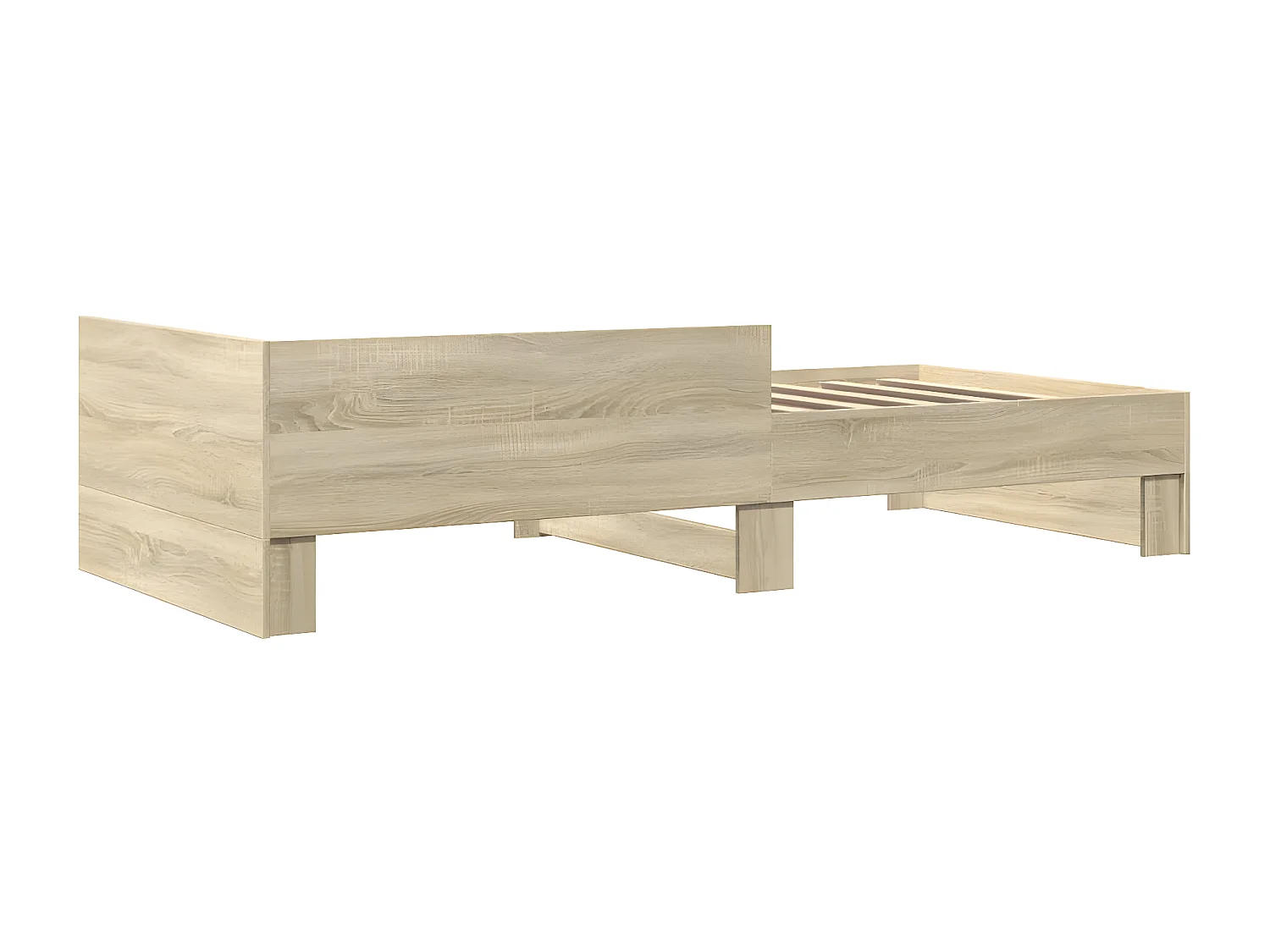 Estructura de cama madera de ingeniería roble Sonoma 100x200 cm