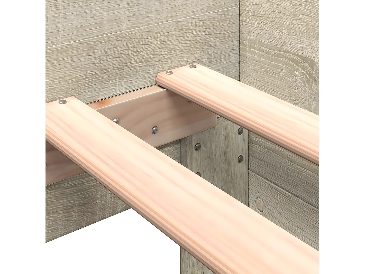 Estructura de cama madera de ingeniería roble Sonoma 100x200 cm