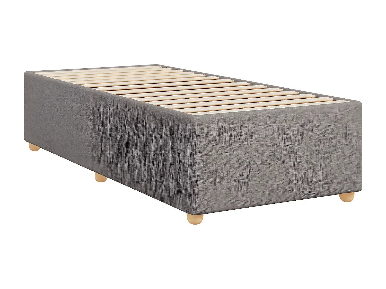 Estructura de cama de tela gris taupe 100x200 cm