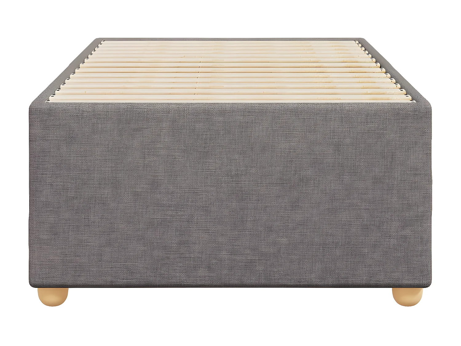 Estructura de cama de tela gris taupe 100x200 cm