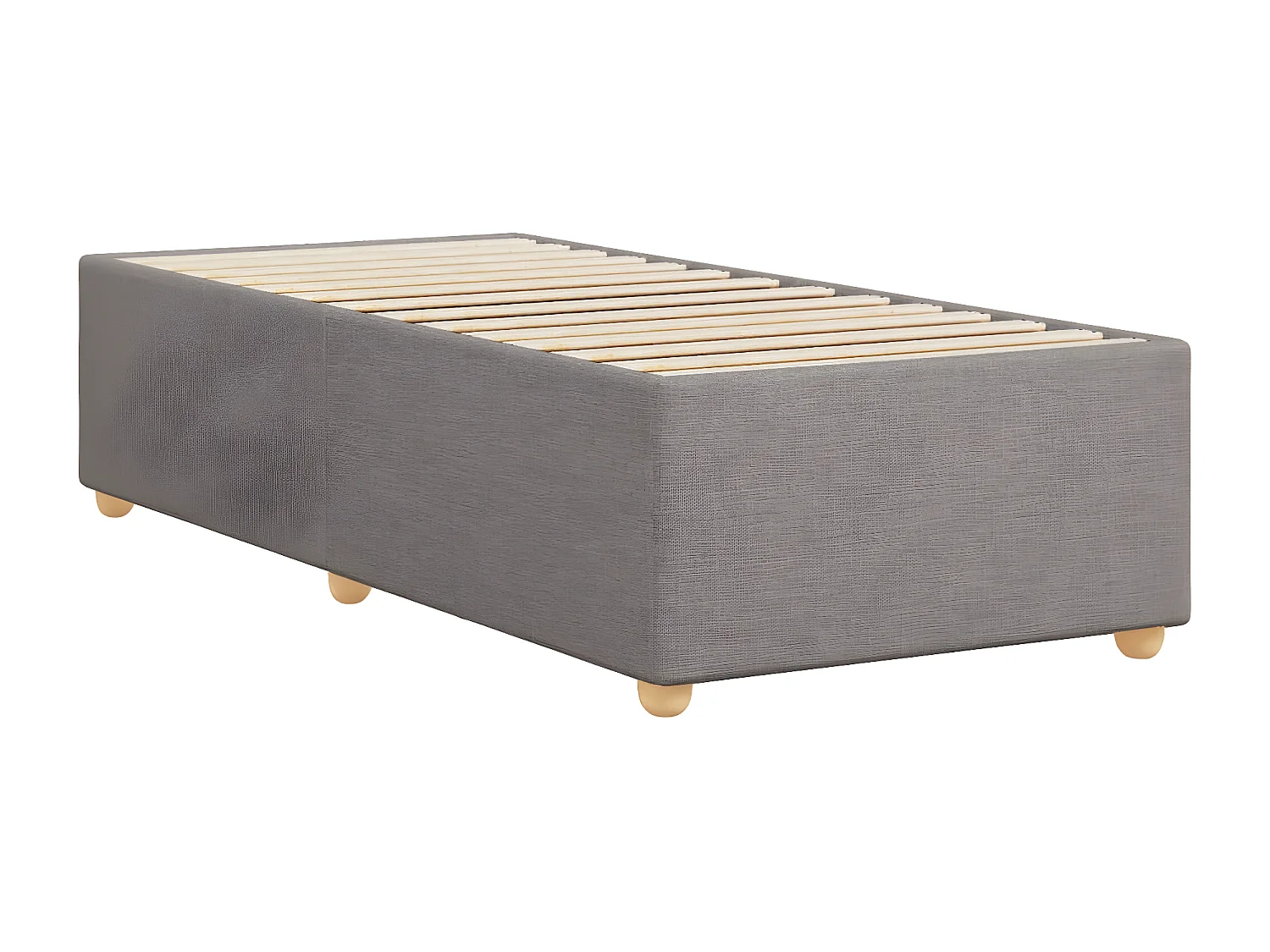 Estructura de cama de tela gris taupe 100x200 cm