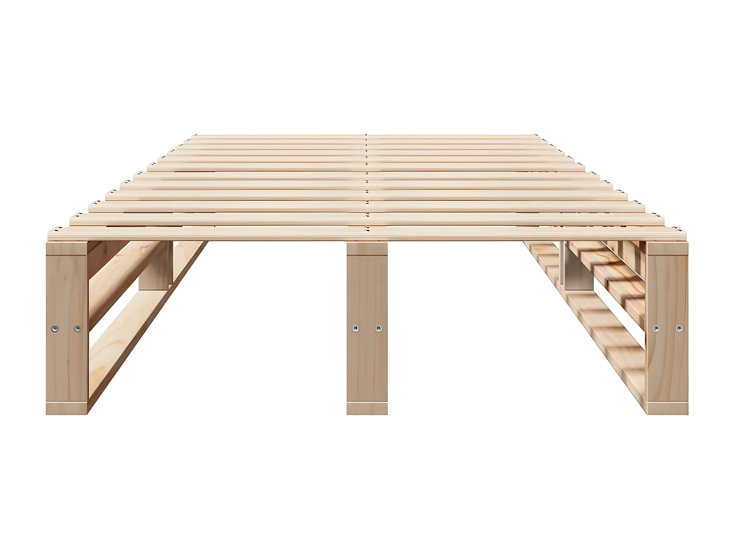 Cadre de lit sans matelas 90x190 cm bois de pin massif