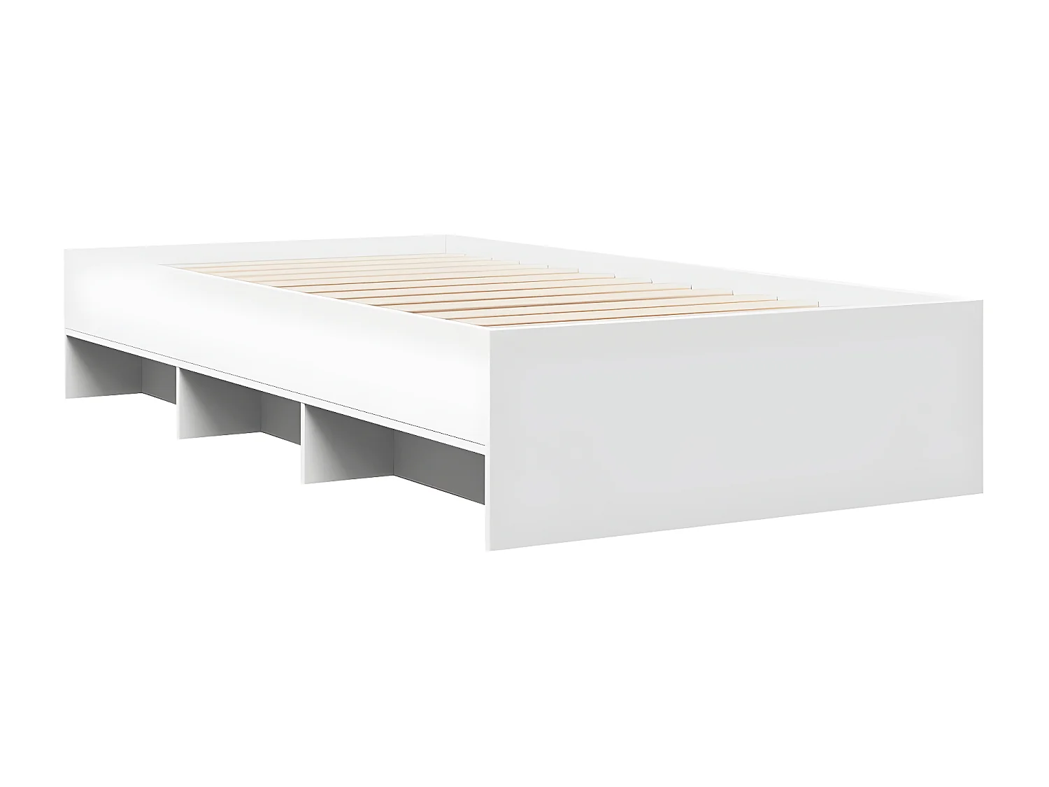 Estrutura de cama 100x200 cm derivados de madeira branco