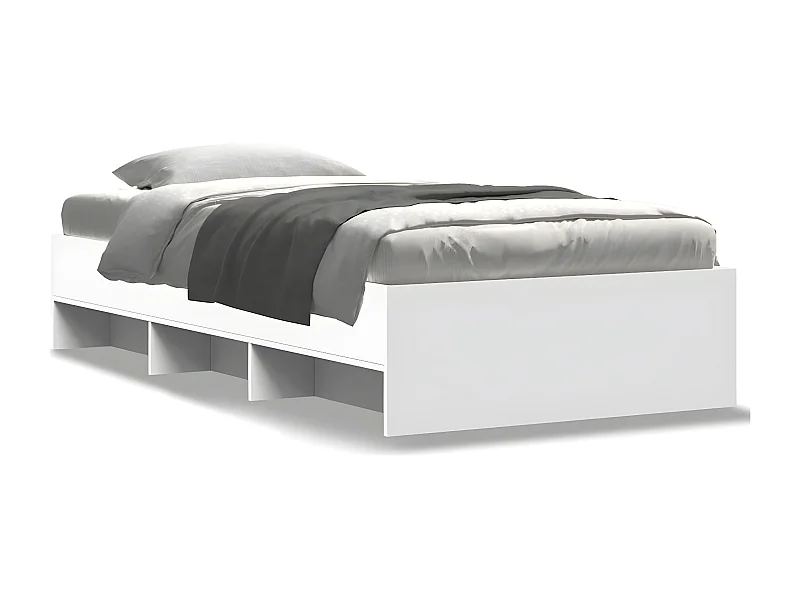 Estrutura de cama 100x200 cm derivados de madeira branco