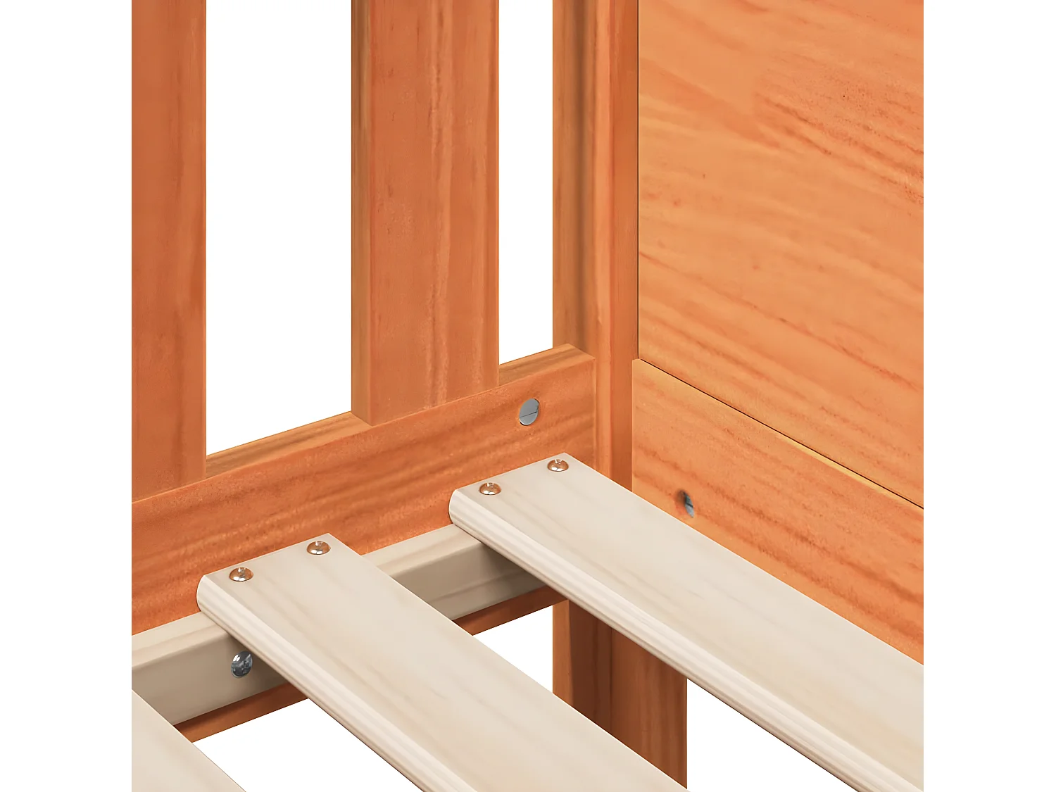 Cama infantil formato casa 90x190 cm pinho maciço castanho-mel