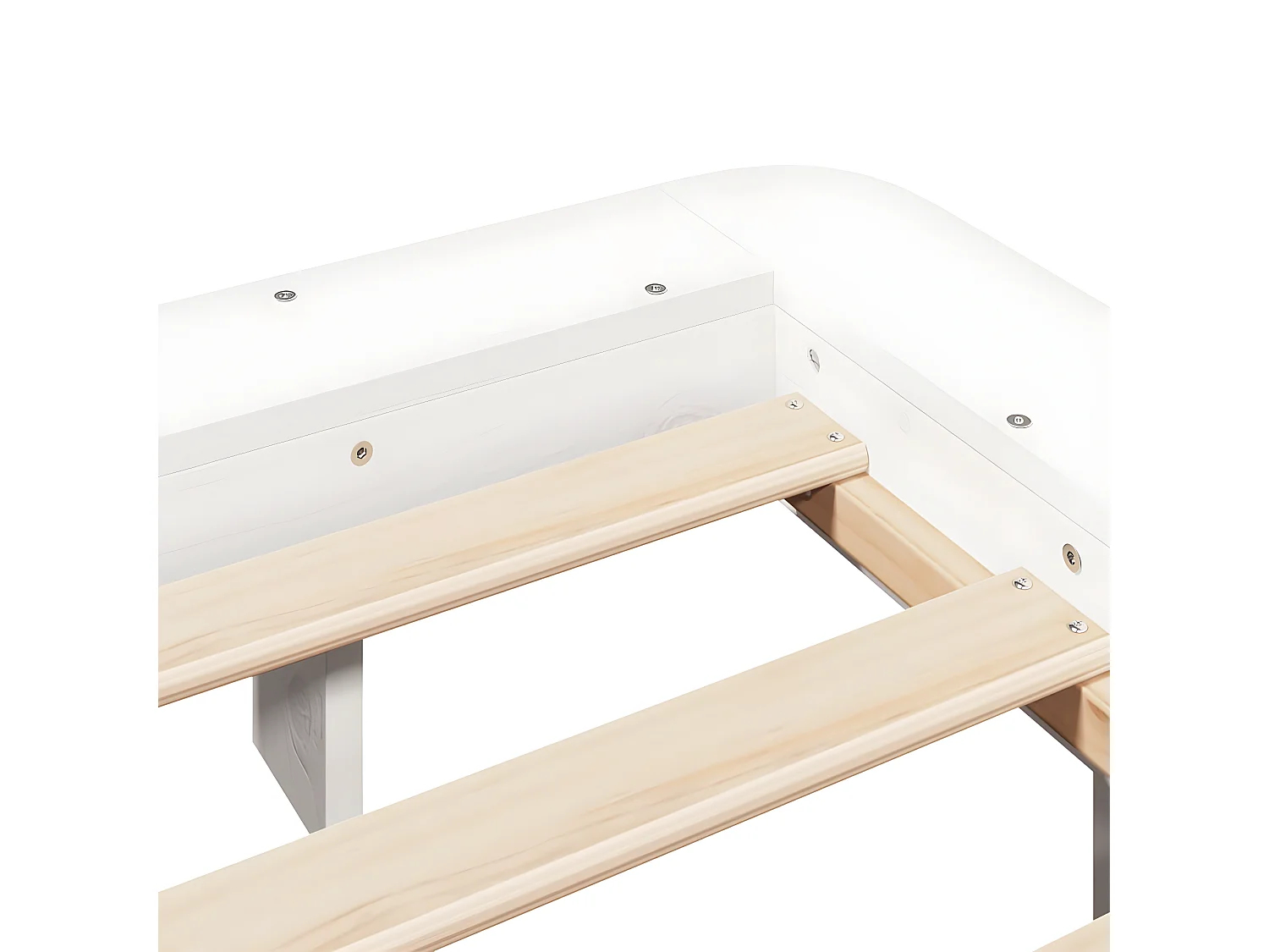 Estrutura de cama madeira de pinho maciça 180x200 cm branco