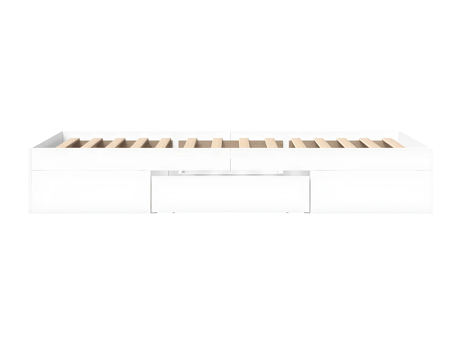 Estructura de cama madera de ingeniería blanca 90x190 cm