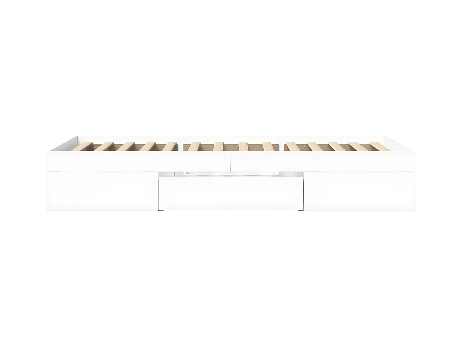 Estrutura de cama 90x190 cm derivados de madeira branco