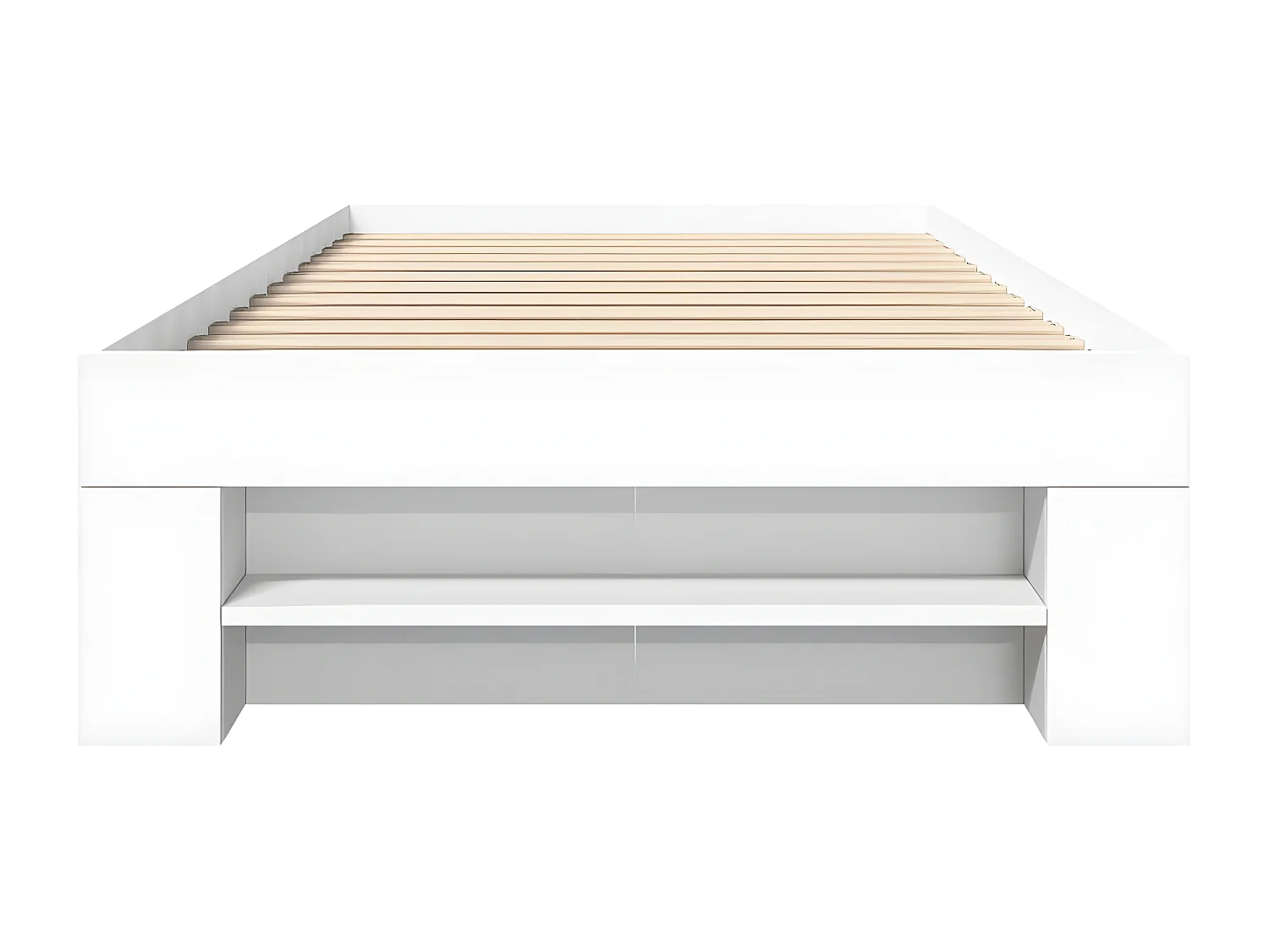 Estrutura de cama 90x190 cm derivados de madeira branco