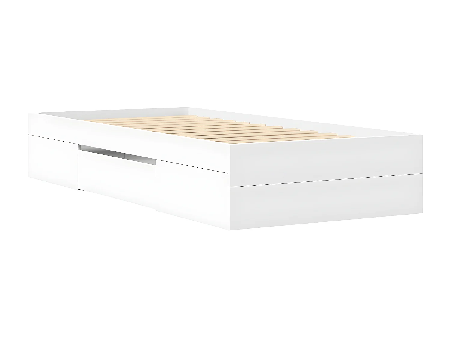 Estrutura de cama 90x190 cm derivados de madeira branco