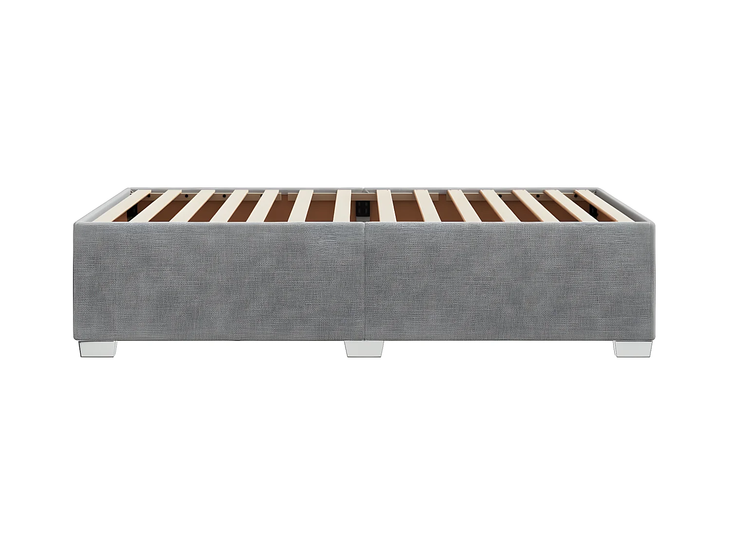 Cadre de lit Gris clair 80x200 cm Tissu
