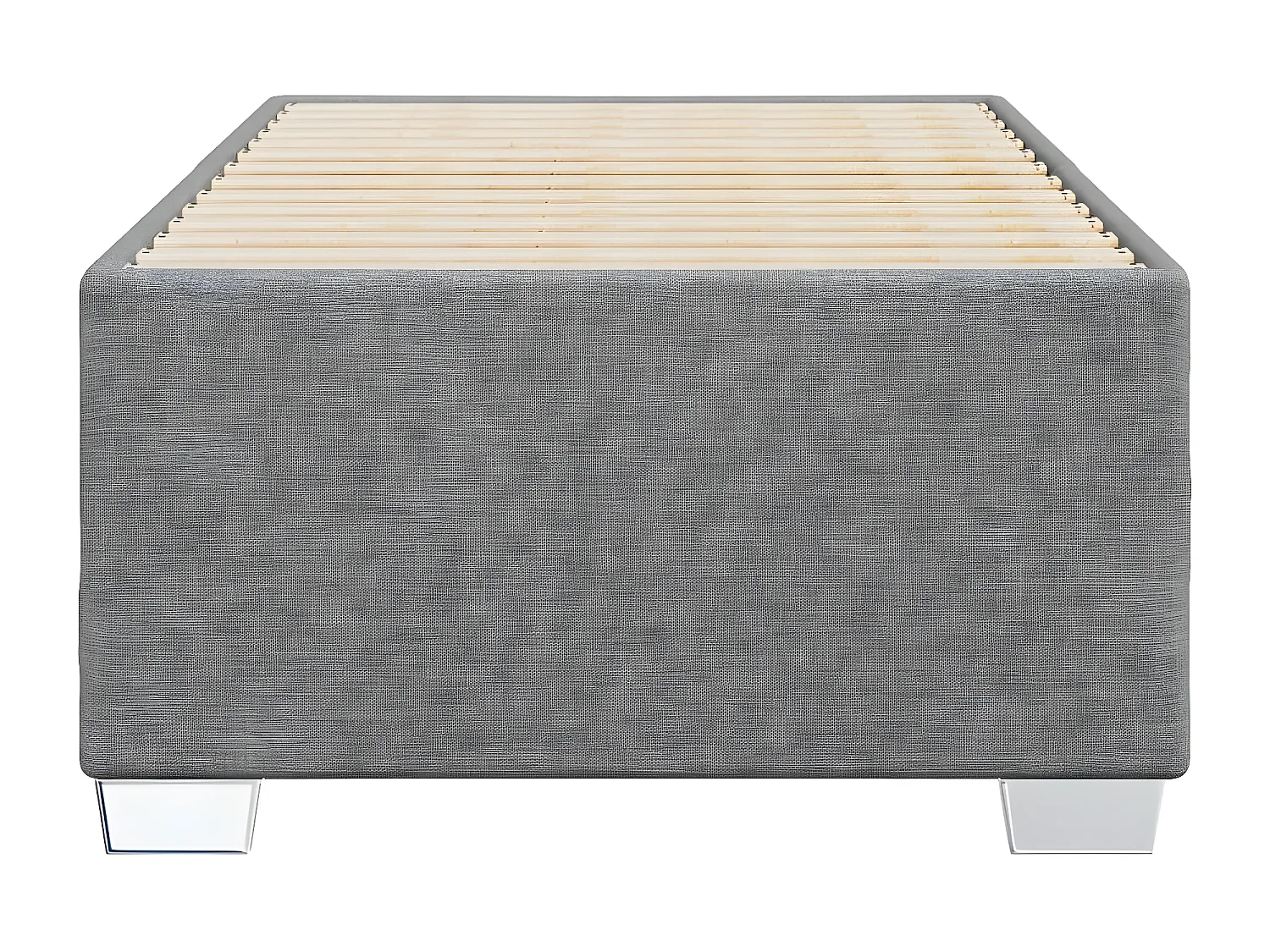 Estrutura de cama em tecido 80x200 cm cinzento-claro