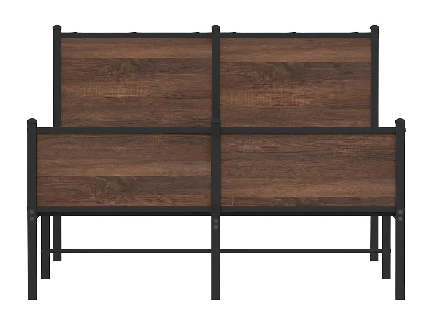 Cadre de lit métal avec tête de lit et pied de lit 120x190 cm