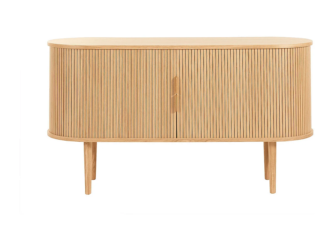 Buffet vintage en bois clair chêne 2 portes coulissantes L138 cm EPIC