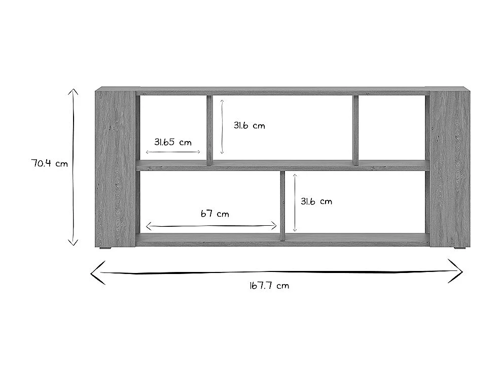 Libreria bassa design bianca L168 cm MUSSO