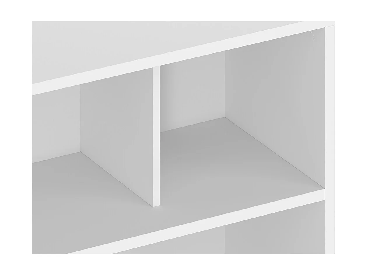 Librería nórdica de madera blanca 140 cm EPURE