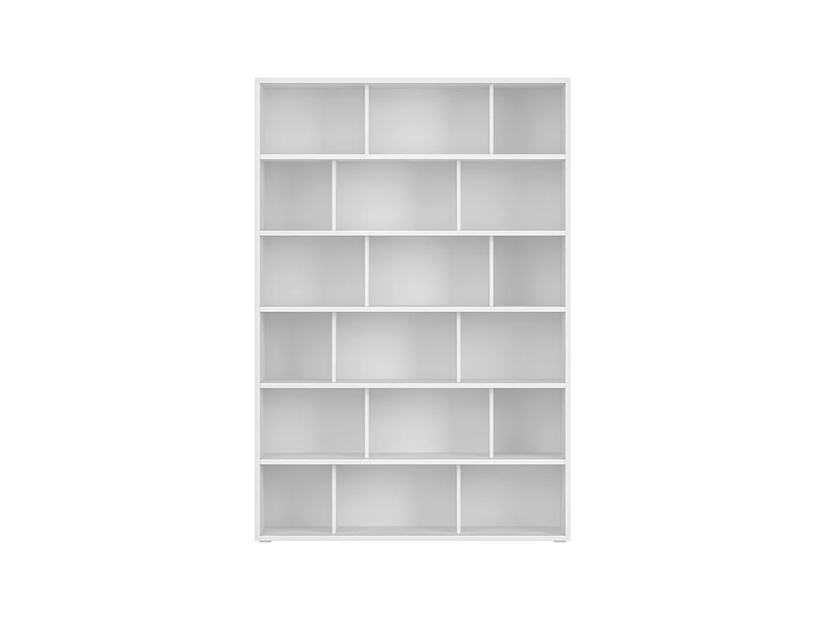 Bibliothèque scandinave blanc mat L140 cm EPURE
